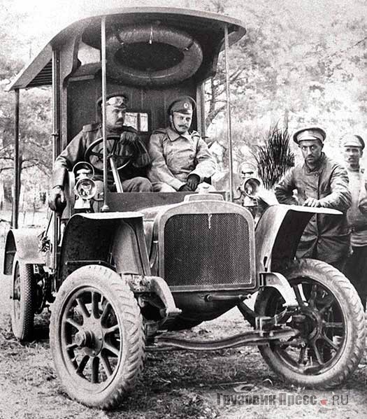 Лёгкая ремонтная «летучка» на шасси бельгийской машины Pipe из состава лейб-гвардии Финляндского полка, 1914 г.