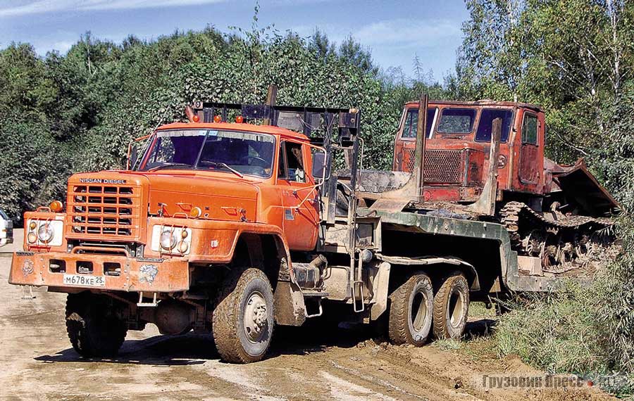 Полноприводный лесовоз Nissan-Diesel серии UZ ещё можно встретить на Дальнем Востоке