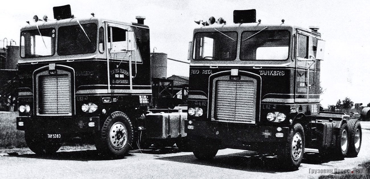 Автомобили Ralph C6 S3 компании Rio Rita Tankers (Pty.) Ltd из Рандфонтейна. Шасси № 0021 и № 0022 оснащены двигателями Cummins NTC-350 и КП Spicer. 1971 г. (Richard Stanier)