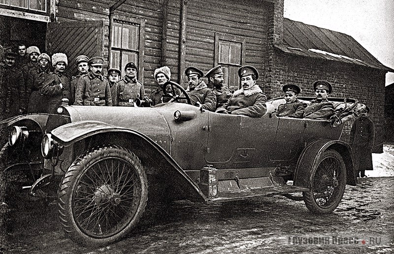 Легковой автомобиль Stoewer C4 19/58 PS на службе Русской армии. Западный фронт, 1915 г.