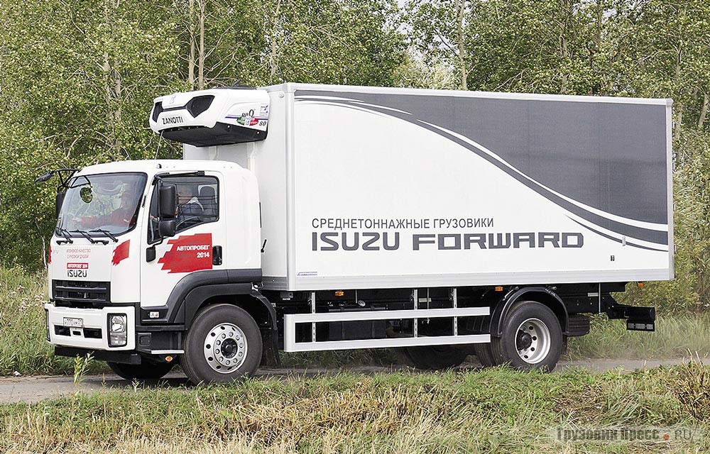 Мо­дель 4749C0 на шасси Isuzu Forward 18.0 (FVR34M), из­го­тов­лен­ный ря­зан­ским «Цен­тр­тран­сте­х­ма­шем»