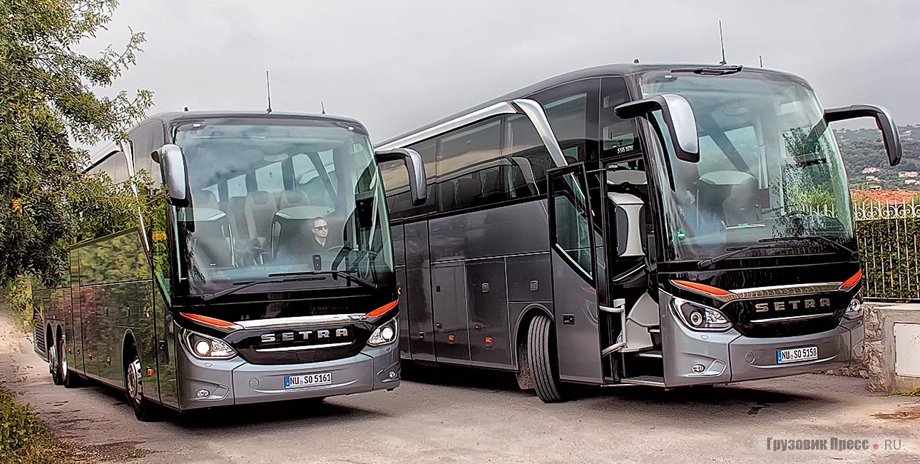 Туристский Setra S 516 HDH TopClass и междугородный Setra S 515 HDH TopClass