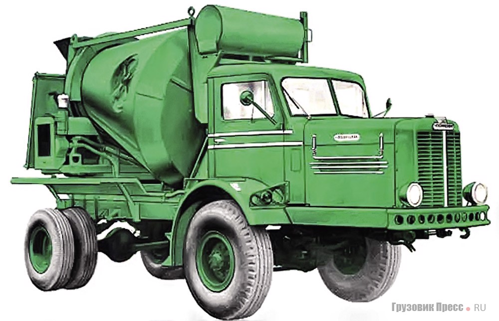 Бетоносмеситель на шасси Oshkosh 50-50, полная масса – 16,3 т, 1956 г.