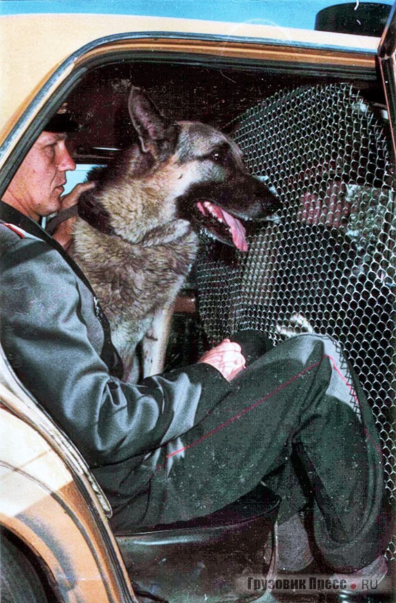 Посадка служебной собаки с кинологом в «Жигулях»