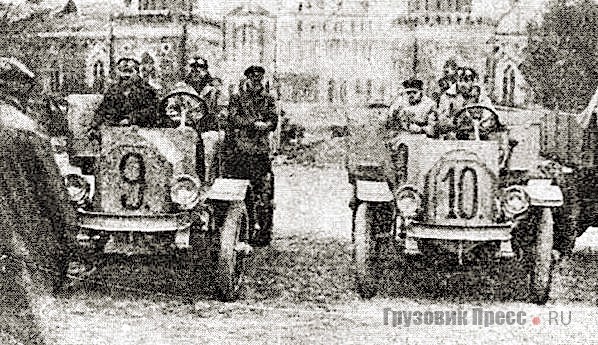 Грузовики «Уайт-АМО» – участники Всероссийского пробега 1923 г.