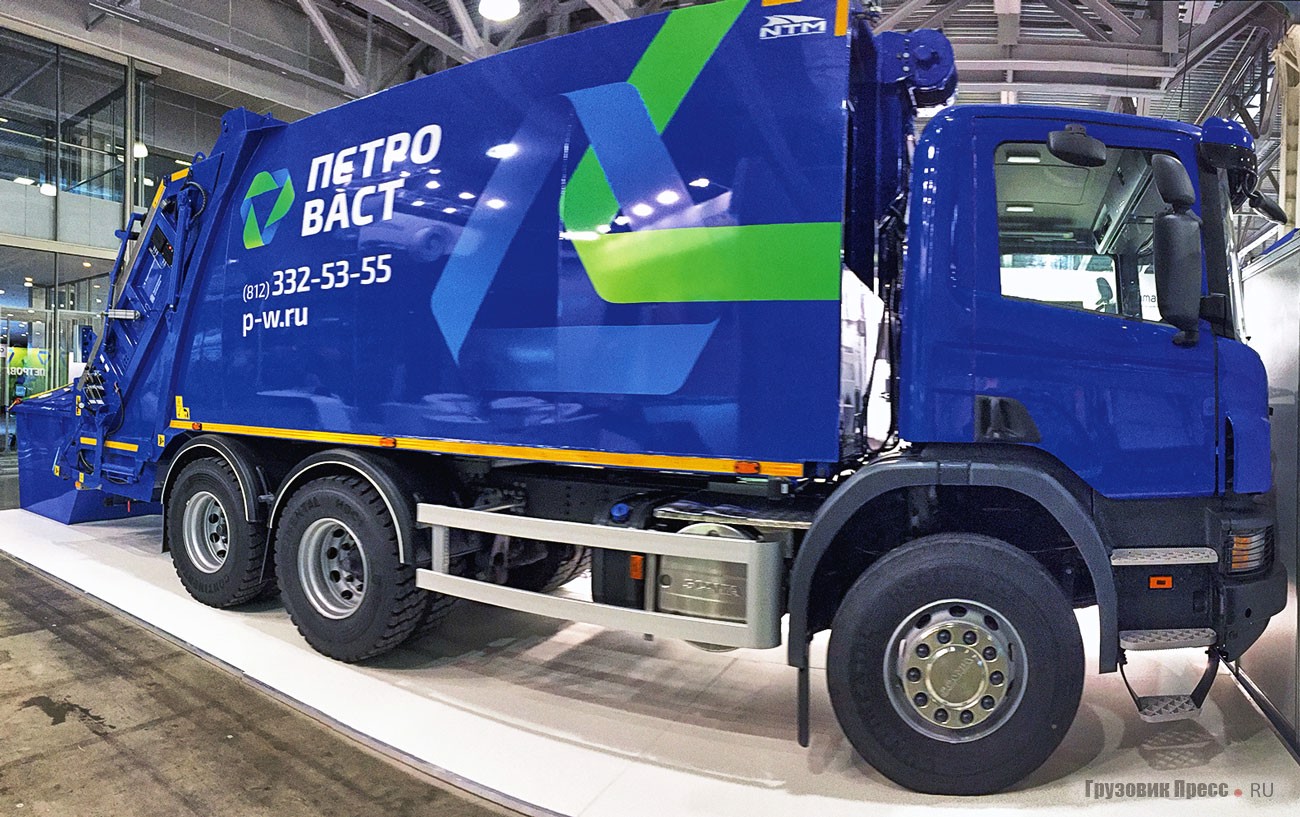 NTM KGH, оборудованный компанией «В-Кран», на шасси Scania P 320 6x4