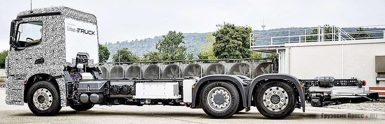 Испытание шасси Mercedes-Benz Urban eTruck