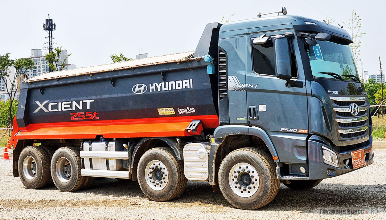 Флагман модельного ряда Hyundai – [b]модель Xcient[/b]. Современная модель, актуальная для российского рынка всем, кроме цены