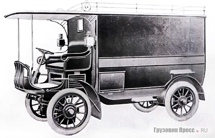 Электрический фургон NAMAG Elektro System Kriéger грузоподъёмностью 750 кг, 1908 г.