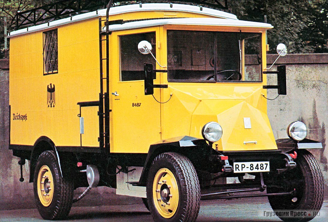 Двухтонный электрический фургон Hansa-Lloyd EH2 для немецкой почты, 1928 г.
