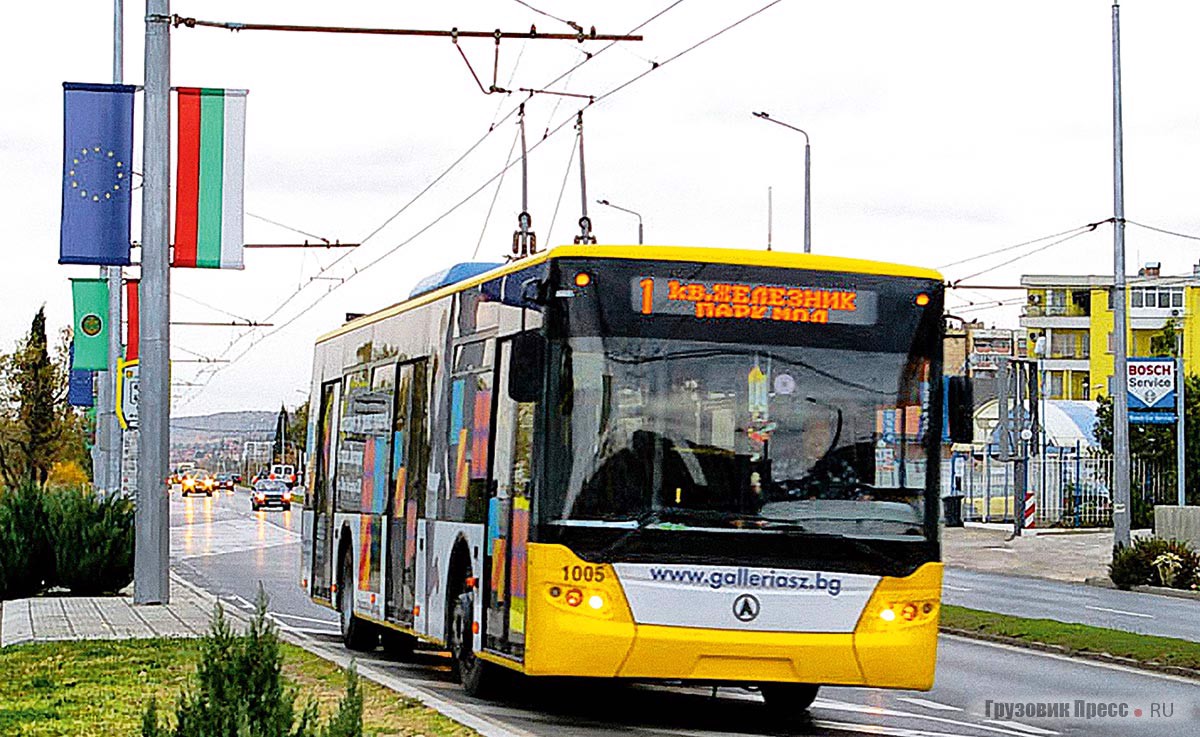 Троллейбус ЛАЗ Е183D1 в Стара-Загоре