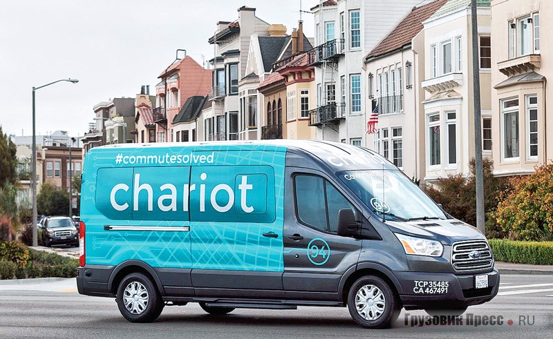 Ford Transit компании Chariot в Сан-Франциско
