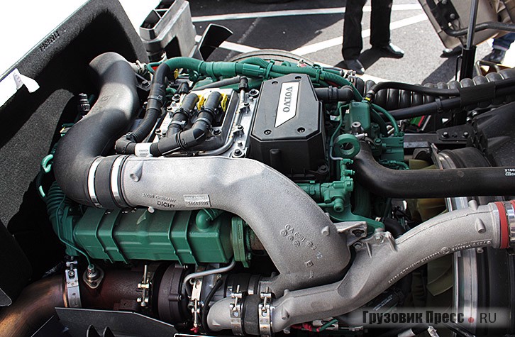 Двигатели бывают четырёх- и шестицилиндровые. Массивные компоненты системы охлаждения – Euro 6!
