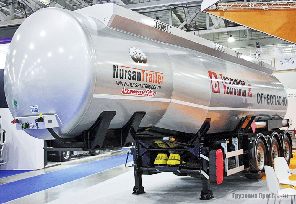 Алюминиевая цистерна для нефтепродуктов NURSAN с системой АДР (перевозка особо опасных грузов)