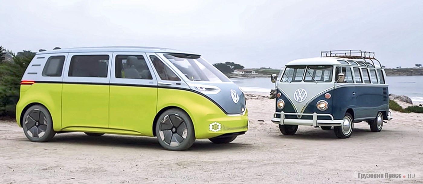 VW-Studie ID Buzz действительно внешне напоминает VW T1