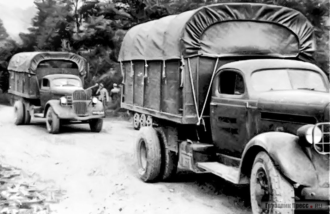 Грузовики Studebaker K25 французской армии, захваченные немцами, 1940 г.