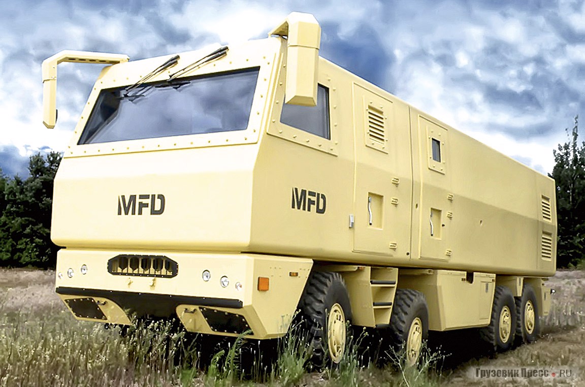 Бронированный модуль MFD немецкой фирмы Drehtainer на шасси Tatra 815-7 типа 8х8, 2010 г.