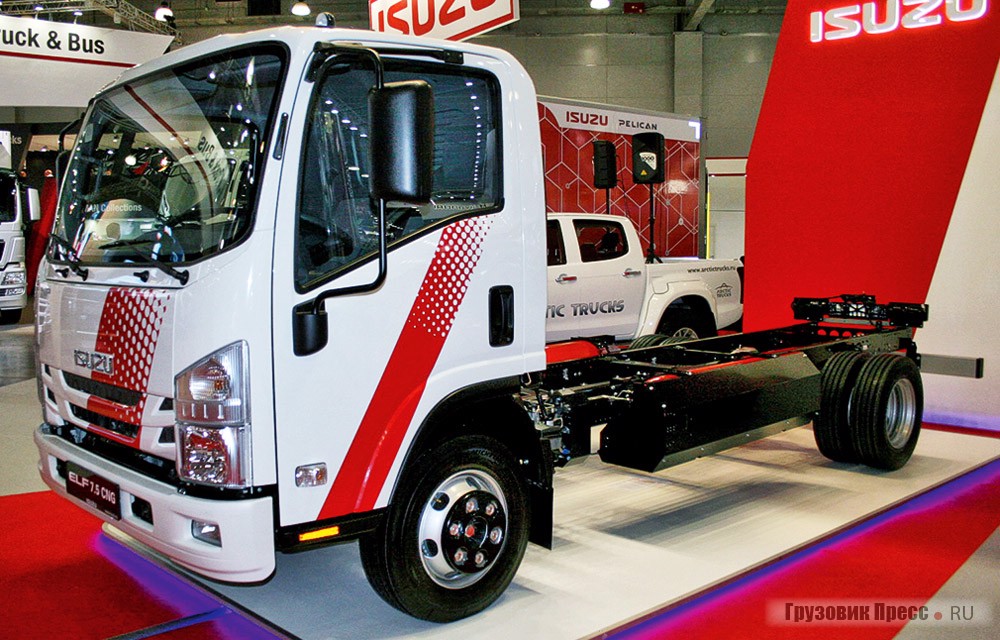 Шасси Isuzu Elf  7.5 CNG с газовым двигателем