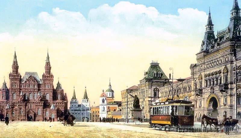 Трамвай Ф на Красной площади