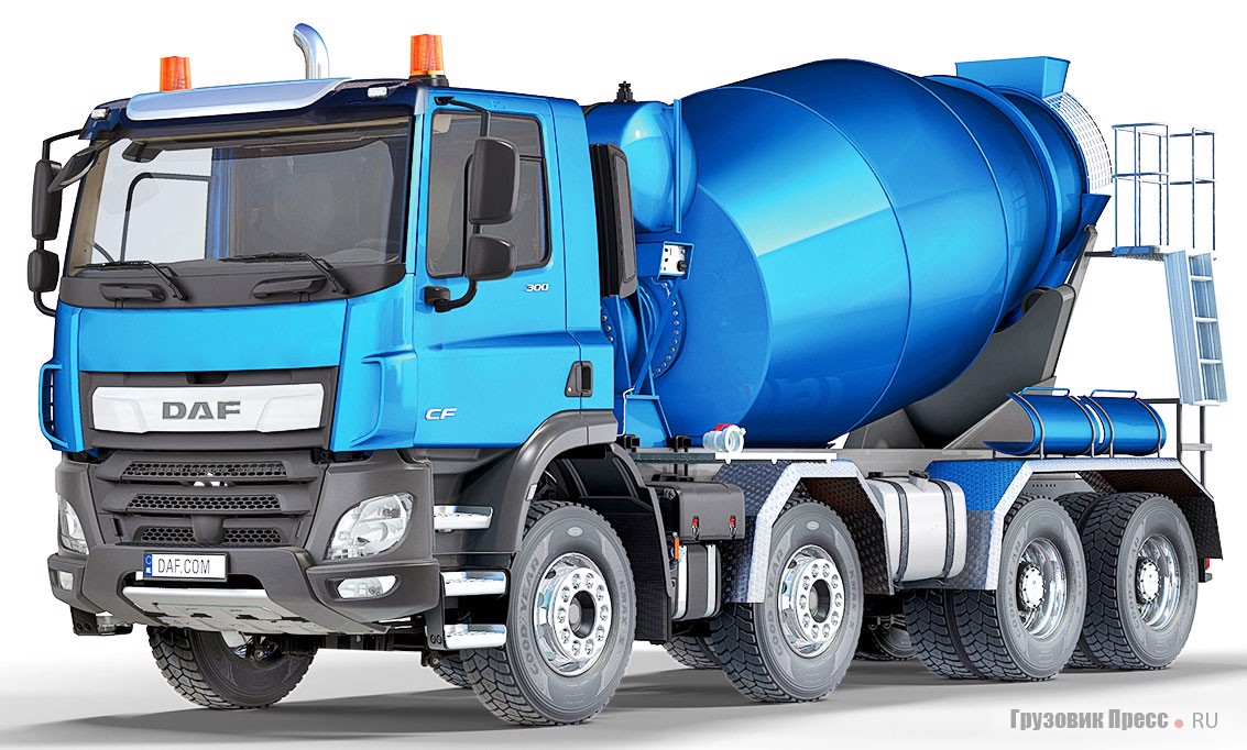 Бетоносмеситель на шасси облегчённой конструкции DAF CF FAD 8x4