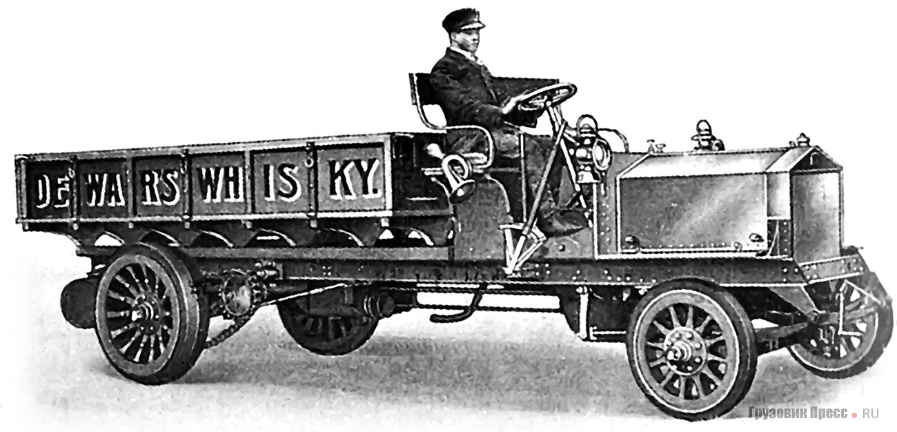 Пятитонный грузовик Scheibler L56 24/30 PS в Шотландии, 1907 г.