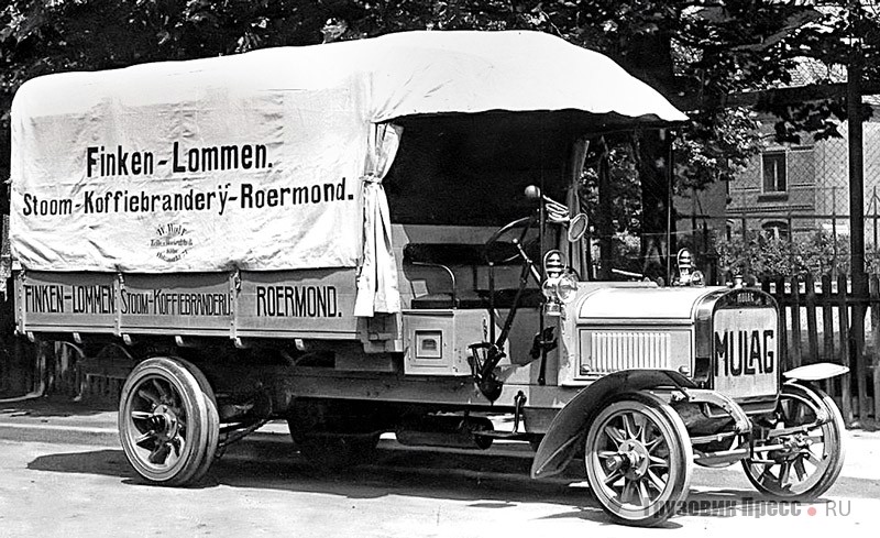 Бортовой Mulag L56 38/42 PS и фургон Mulag L57 20/24 PS в Нидерландах, 1911 г.