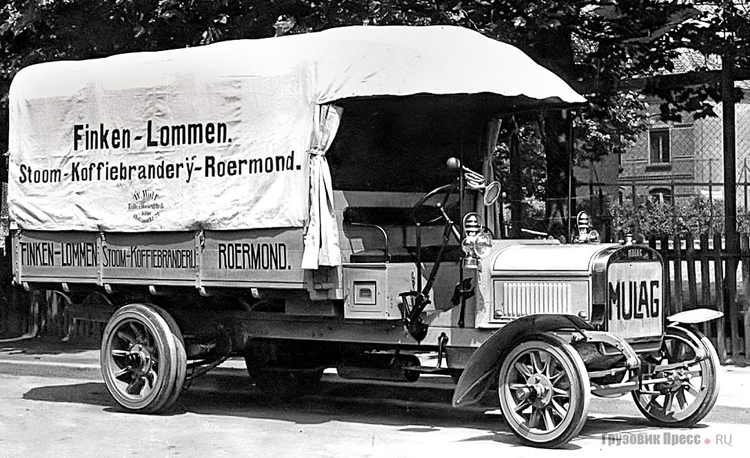 Бортовой Mulag L56 38/42 PS и фургон Mulag L57 20/24 PS в Нидерландах, 1911 г.