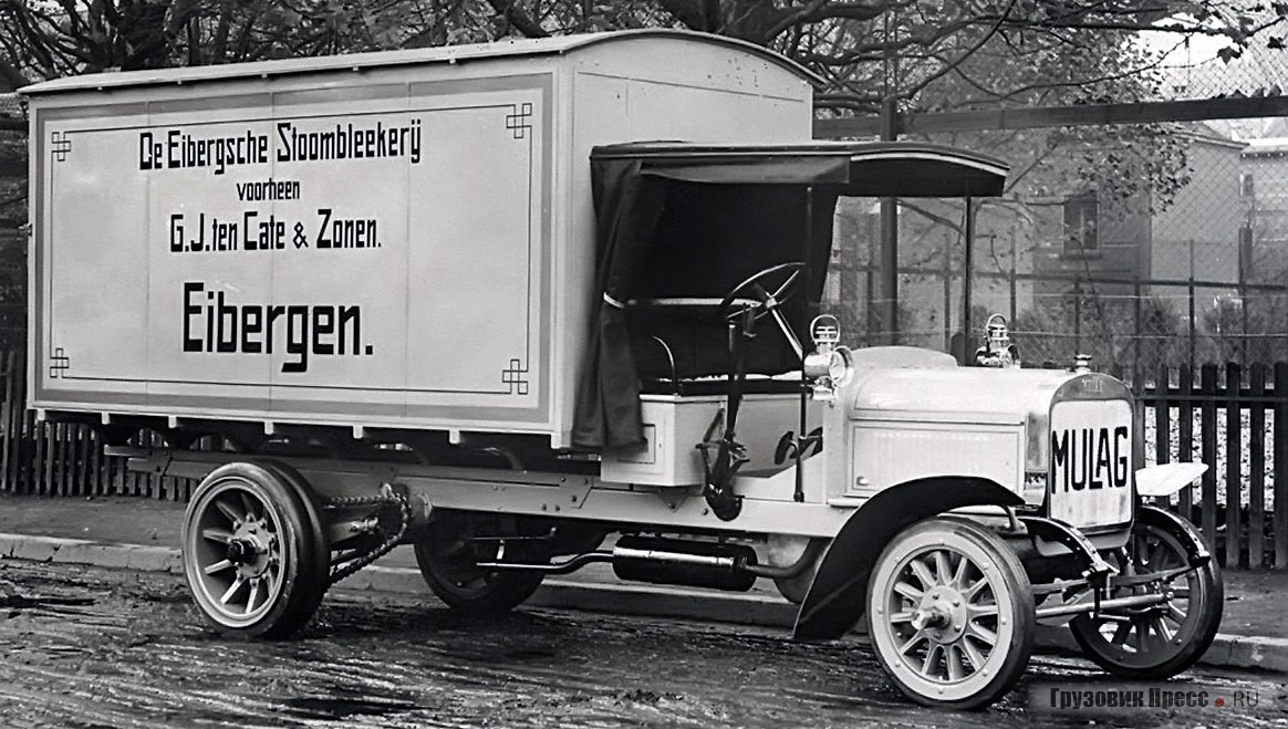 Бортовой Mulag L56 38/42 PS и фургон Mulag L57 20/24 PS в Нидерландах, 1911 г.