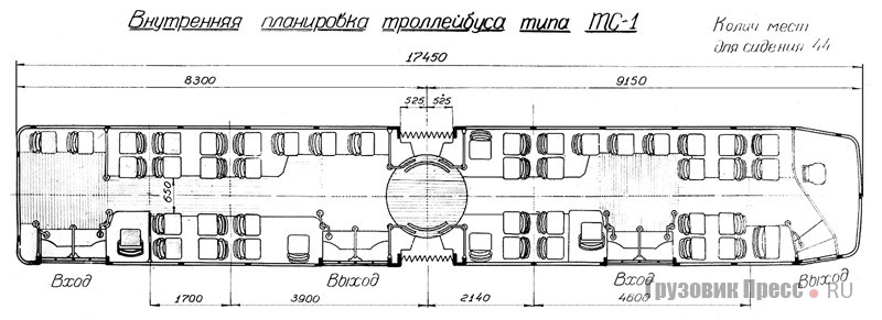 Схема планировки салона