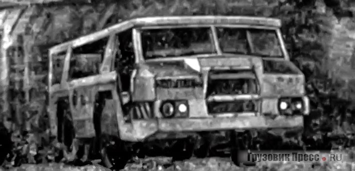 Грузо-людской вагон ВГЛ-2 во время испытаний на руднике РУ-1 производственного объединения «Белорускалий» по массо-габаритным параметрам (3,8 т снаряжённая масса, габариты 5,2х2,05х1,84 м) сопоставим с полноразмерными внедорожниками,1977 г.