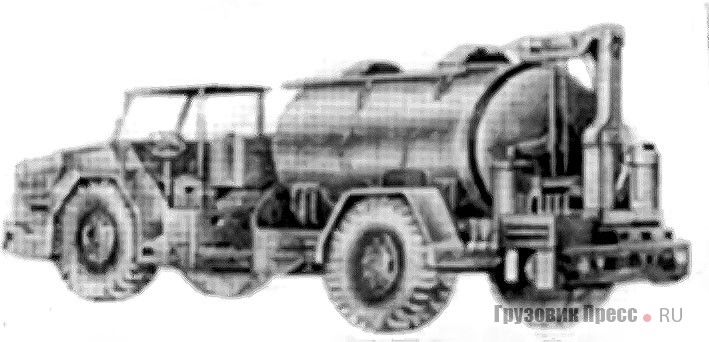 Опытная 7,3-тонная машина для крепления НБК-2 Воронежского завода горнообогатительного оборудования на шасси тягача ВОМ отличалась весьма скромными размерами 7,2х1,9х2,2 м, 1976 г.