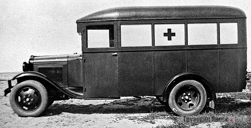 Санитарный автобус ГАЗ-03-32. 1937 г.