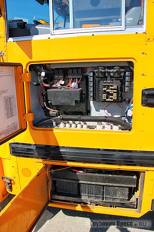 Распределительный пулерный электрошкаф и АКБ автобуса IC CE 3300
