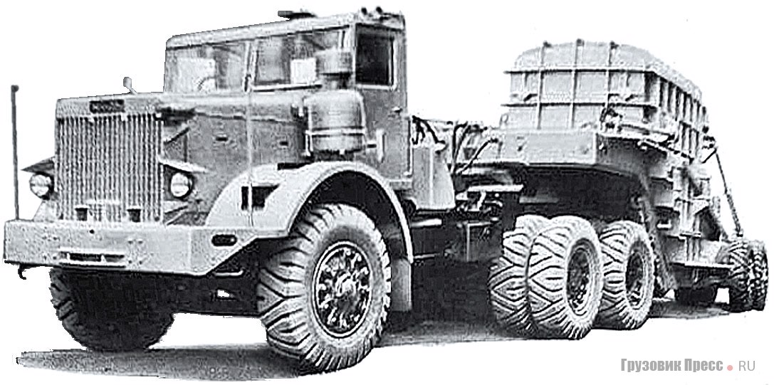 Серийный 20-тонный карьерный автопоезд Komatsu HS100. 1958 г.