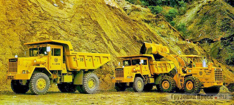 В Komatsu HD180-4 оставалось ещё много от Euklid R18. 1974 г.