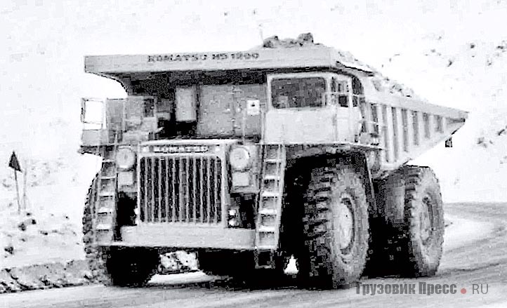 Первый Komatsu HD1200 грузоподъёмностью 120 т. 1979 г.