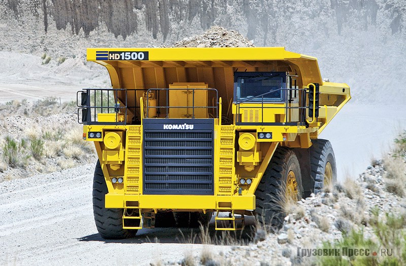 Komatsu HD1500-7 – самый тяжёлый самосвал с гидромеханической передачей