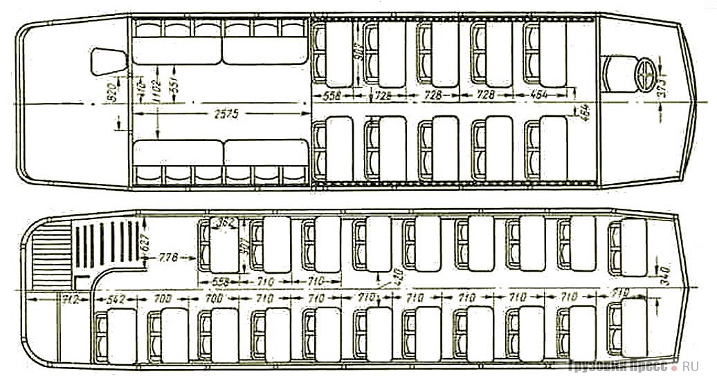 Планировка салона ЯТБ-3