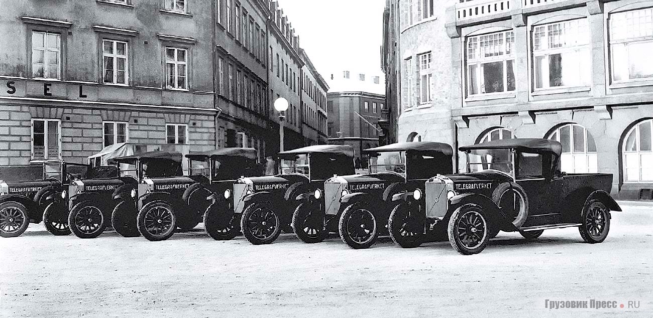 Пикапы Volvo ÖV4TV (Telegrafverksvagn) для Королевской шведской телефонной и телеграфной компании. 1927 г.