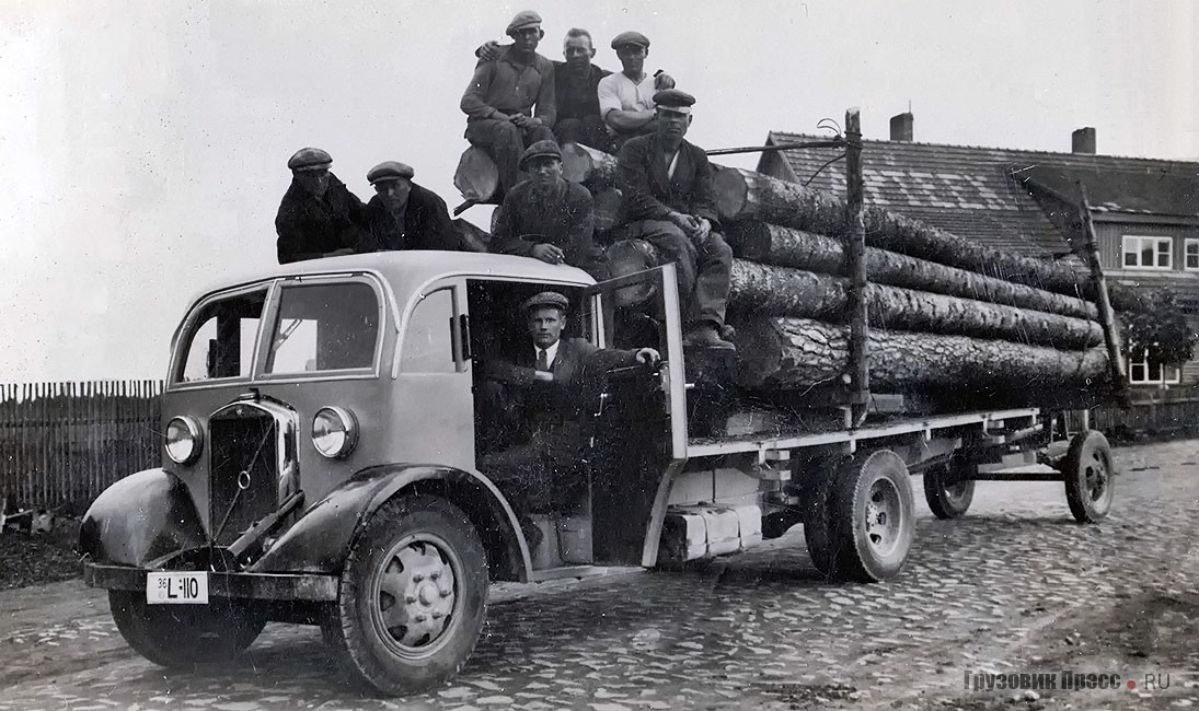 Лесовоз Volvo LV75 с изготовленной одной из эстонских мастерских кабиной, 1936 г. В Эстонии перед вхождением в состав СССР числилось 105 грузовиков Volvo