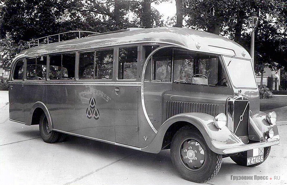 Автобус полувагонной компоновки Volvo B1 с изящным кузовом голландской фирмы Verheul. 1935 г.