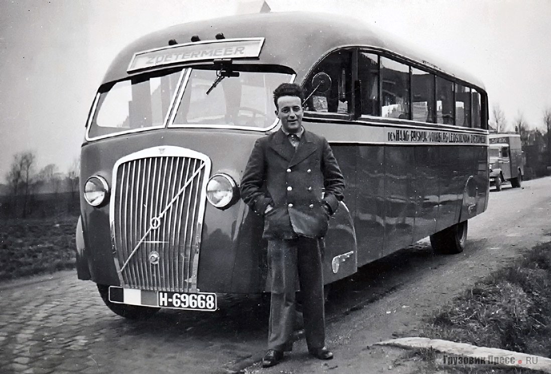 Футуристический автобус, построенный голландским ателье Verheul, на шасси Volvo B12. 1936 г.