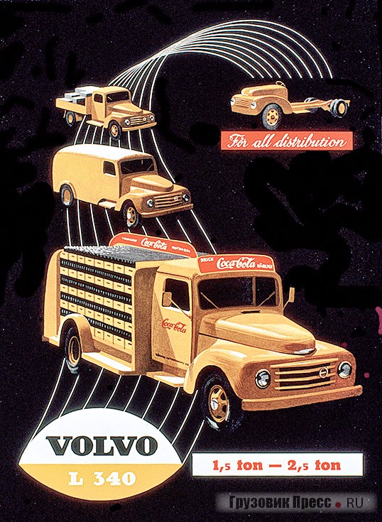 В 1953 году Coca-Cola закупила сразу 50 автомобилей Volvo LV340. Заказ был настолько важен для фирмы, что даже нашёл отражение в рекламе