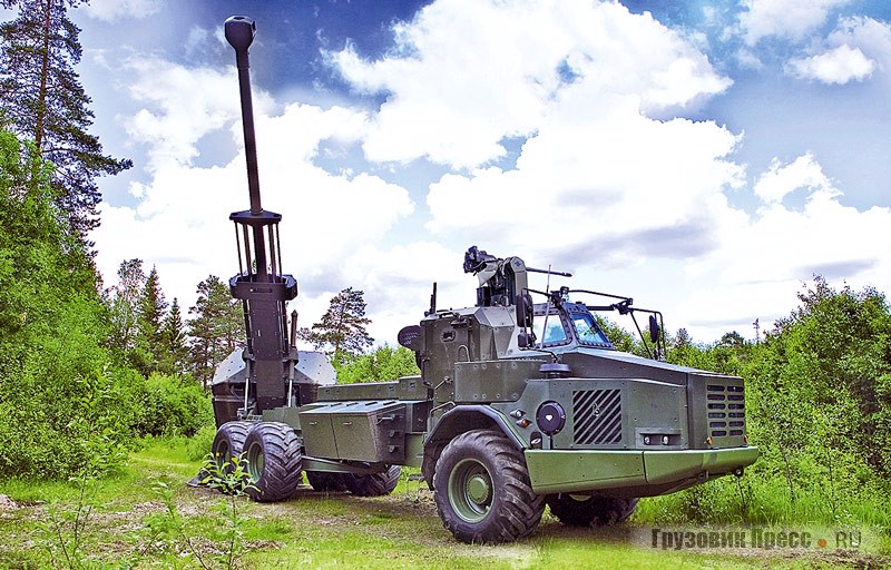 Самоходная 155-мм гаубица FH77 BW L52 Archer на шасси Volvo A30D 6x6, 2003 г. Одна такая установка заменяет целую батарею обычных гаубиц