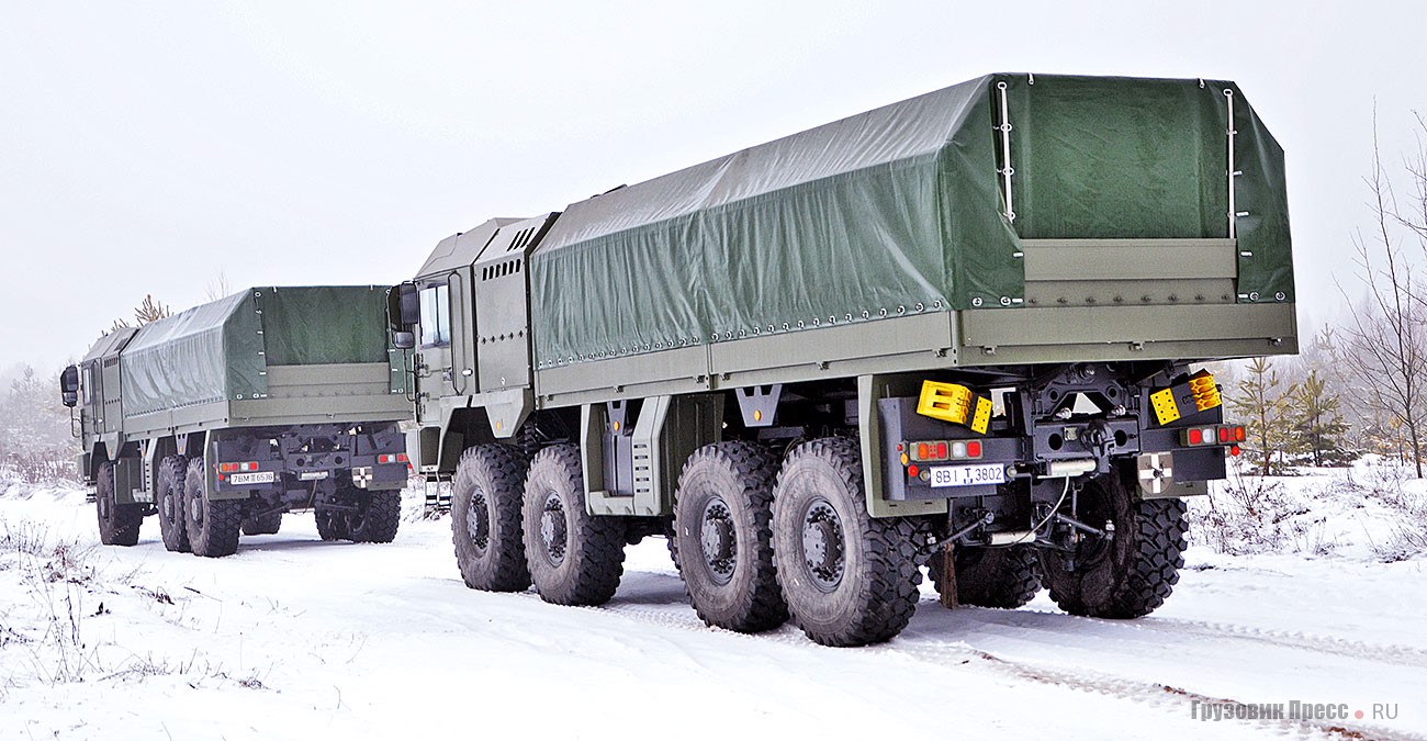 Армейские автомобили семейства «6001»: МЗКТ-600103 (6х6) и МЗКТ-600203 (8х8)