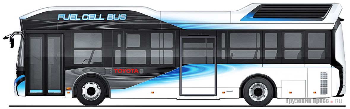 Toyota Fuel Cell Bus образца 2015 года