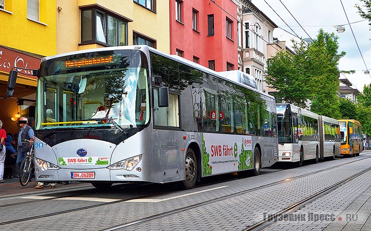 [b]BYD ebus 12[/b] в Бонне – один из первых электробусов в Германии, 2013 г.