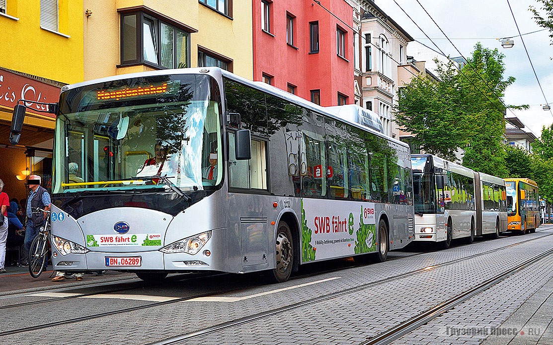 [b]BYD ebus 12[/b] в Бонне – один из первых электробусов в Германии, 2013 г.