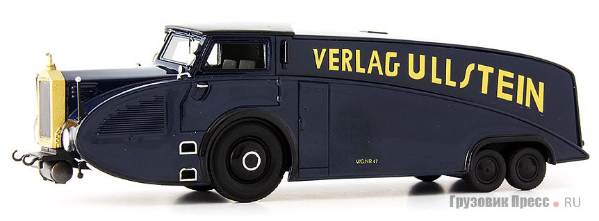 В 1:43 выполнены модели уникального немецкого переднеприводного грузовика Rumpler  RuV 31 6+2 (1931 г.). Лимитированную серию из 333 экземпляров заказал берлинский магазин Modellautos Budig