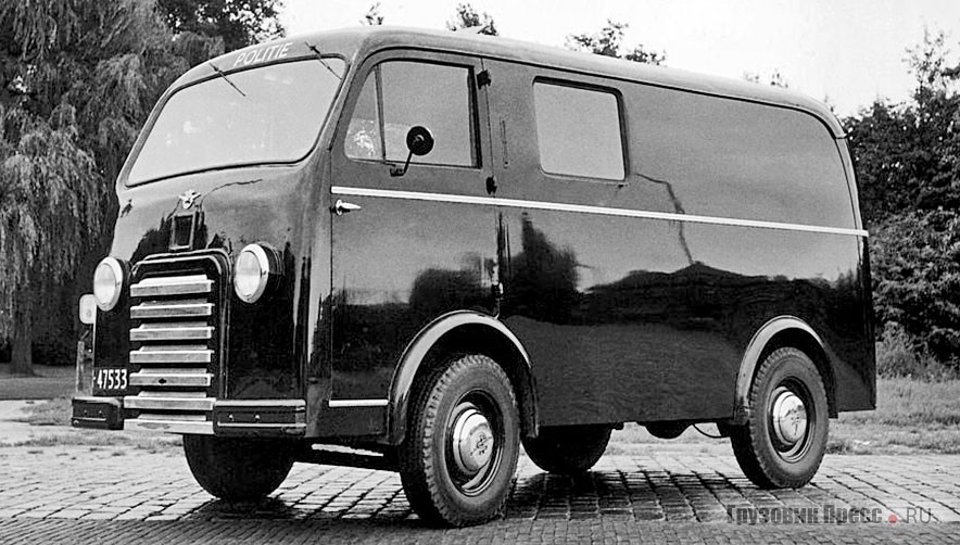 Кузов лёгкого фургона DAF A10 делала фирма Verheul. 1950 г.